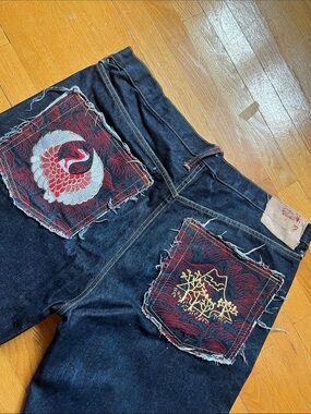 RMC baggy jeans, unique embroidery